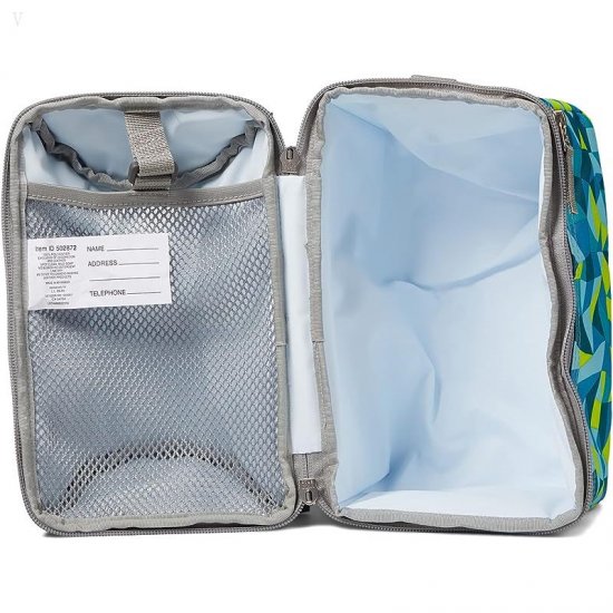 L.L.Bean Flip Top Lunch Box III Print Citron Geo Prizm ID-CfA1IjBZ