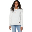 L.L.Bean Petite Quilted Sweatshirt 1/4 Zip Pullover Long Sleeve Light Gray Heather ID-1dxSO763