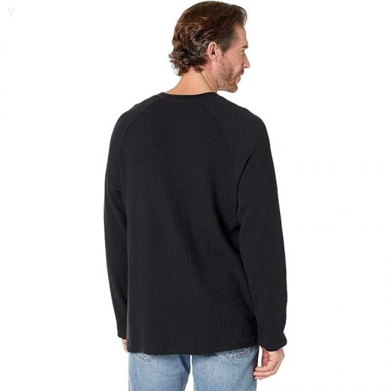 L.L.Bean BeanBuilt Waffle Henley Midnight Black ID-XY4J2Yw2