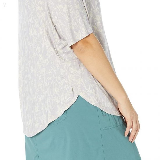 L.L.Bean Plus Size Restore Sleep Top Print Lilac Mist Print ID-tDEwVRQl