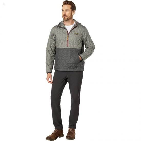 L.L.Bean Katahdin Insulated Pullover Color-Block Graphite/Shale Gray ID-sDEW4GZY