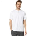 L.L.Bean Carefree Unshrinkable Henley T-Shirt Short Sleeve White ID-DvUaPihM