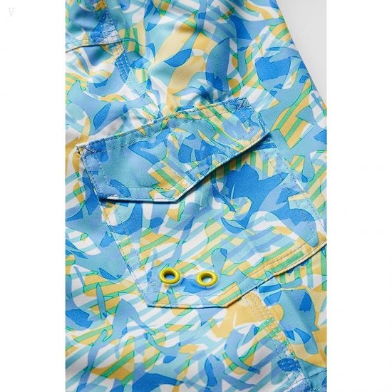 L.L.Bean Beansport Swim Shorts Print (Big Kids) Yellow Sun Camo ID-Pi217YuL