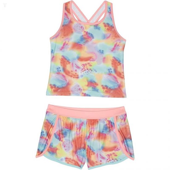 L.L.Bean Watersports Swim Tankini Shorts (Big Kids) Rainbow Spots ID-RY0WAxuk