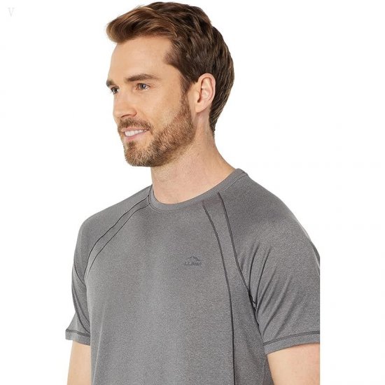 L.L.Bean Quick Dry Trail Tee Short Sleeve Graphite ID-8lePYJHD