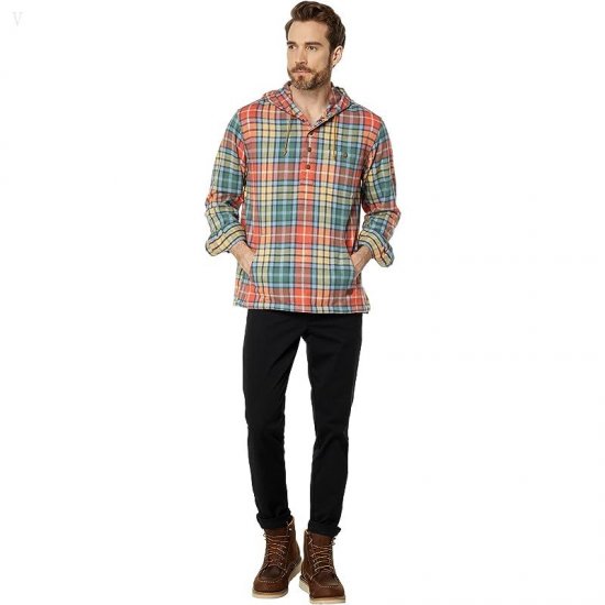L.L.Bean Scotch Flannel Anorak Traditional Fit Washed Buchanan ID-E99sjoY9