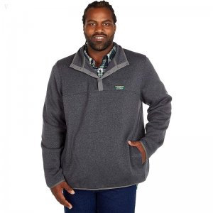 L.L.Bean Sweater Fleece Pullover - Tall Charcoal Gray Heather ID-9rvjDI8J