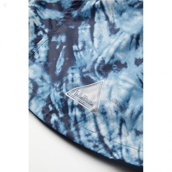 L.L.Bean Wind and Rain Jacket Print (Little Kids) Classic Navy Tie-Dye ID-ySJSY7b9