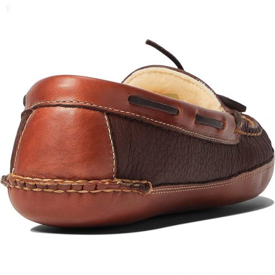 L.L.Bean Bison Double Sole Slipper Shearling Lined Raisin ID-vUkUt1mc
