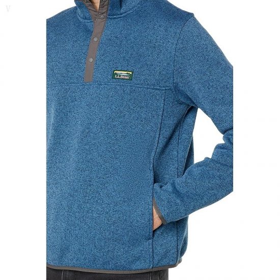 L.L.Bean Sweater Fleece Pullover Iron Blue ID-qRPKRaPj