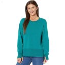 L.L.Bean Petite Bean's Cozy Split Hem Sweatshirt Warm Teal Heather ID-DMFNdKyX