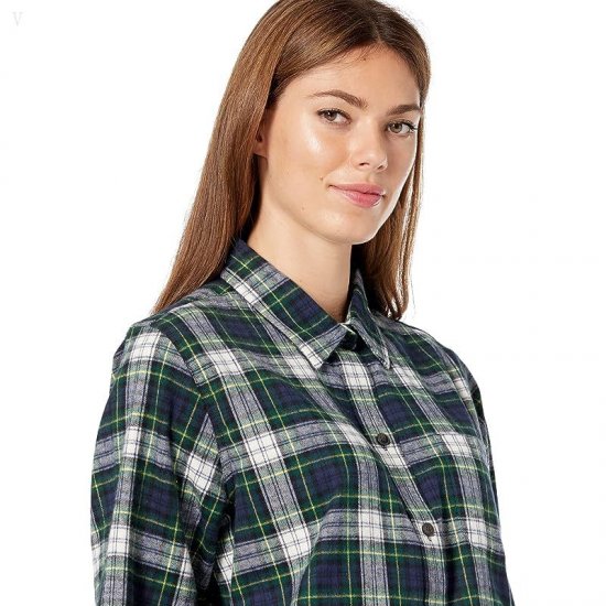 L.L.Bean Scotch Plaid Shirt Dress Gordon ID-on5i0GQ1