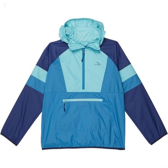 L.L.Bean Wind and Rain Anorak (Big Kids) Marine Blue/Sea Blue ID-O4jUm2Vk