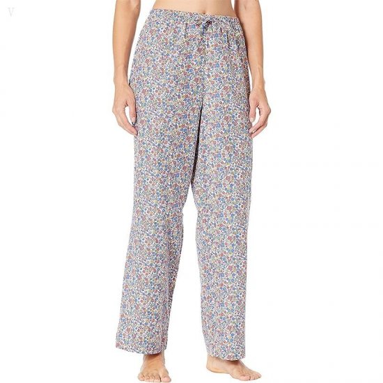 L.L.Bean Cozy Pajama Set Print Coral Red Floral ID-WMZKKQTX