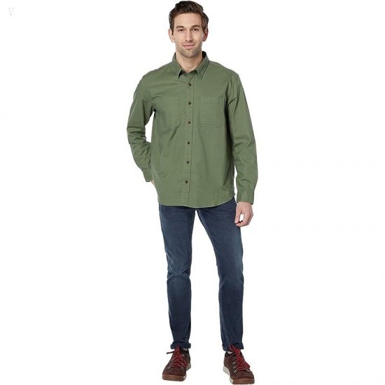 L.L.Bean BeanFlex Twill Shirt Long Sleeve Traditional Fit Sage ID-qV0UPgQv