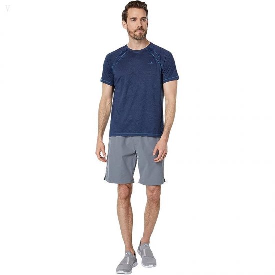 L.L.Bean Quick Dry Trail Tee Short Sleeve Carbon Navy ID-4QZI5AYt