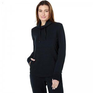 L.L.Bean Bean's Cozy Mixed Knits Pullover Midnight Black ID-ZCvvuVW3