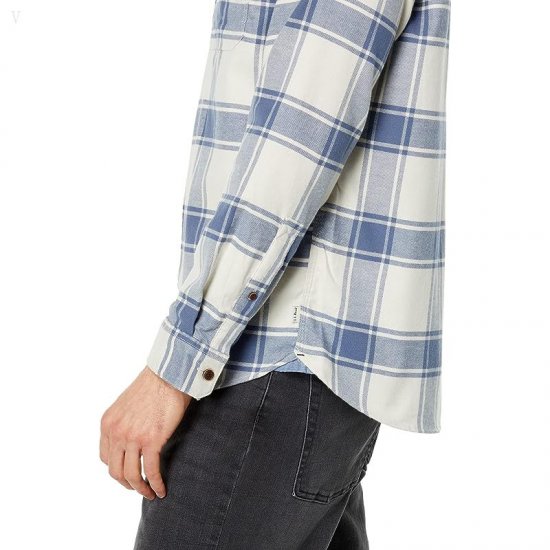 L.L.Bean BeanFlex All Season Flannel Shirt Long Sleeve Traditional Fit Vintage Indigo ID-DZc3670Q