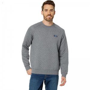 L.L.Bean Quilted Crew Neck Regular Gray Heather ID-2xjR0x2o