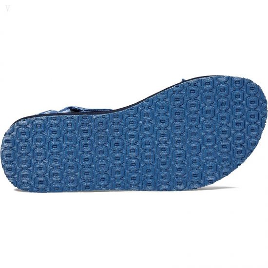 L.L.Bean Maine Isle 4 Point Sandal Print Marine Blue Gingham ID-DeZyjGLa