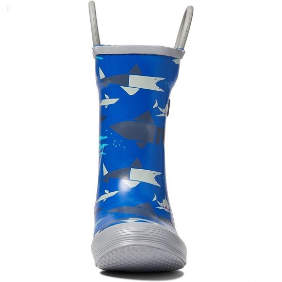 L.L.Bean Puddle Stompers Rain Boots Print (Toddler/Little Kid) Deep Sapphire Shark Geo ID-KArjvttI