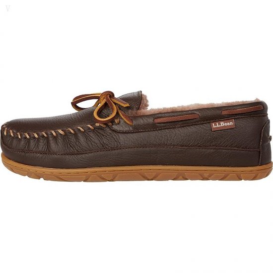 L.L.Bean Wicked Good Moosehide Slipper Moccasin Chocolate ID-xsXlNkGZ