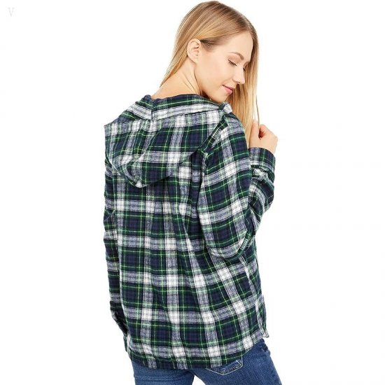 L.L.Bean Scotch Plaid Flannel Relaxed Fit Hoodie Dress Gordon ID-zsjv6s9g