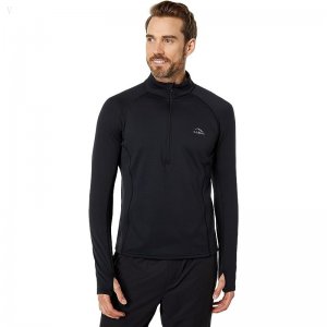 L.L.Bean Heavyweight Base Layer 1/4 Zip Black ID-UkfVFvlv