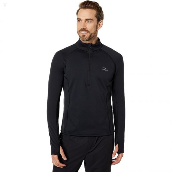L.L.Bean Heavyweight Base Layer 1/4 Zip Black ID-UkfVFvlv