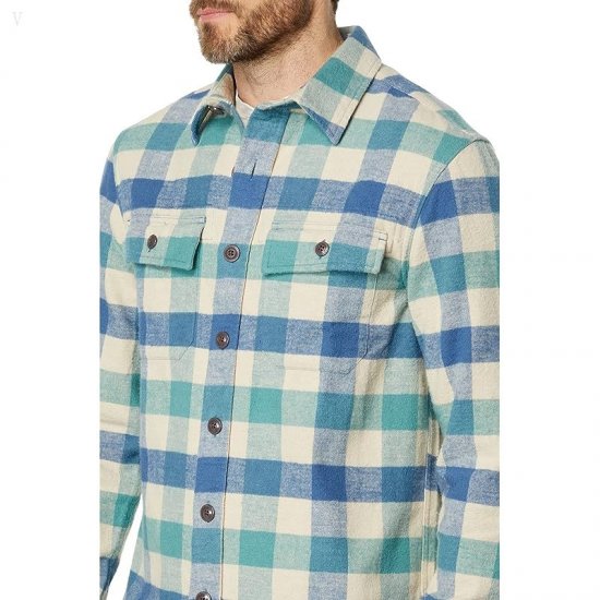 L.L.Bean Signature Chamois Print Moonlight Blue Plaid ID-rGqOnw5V