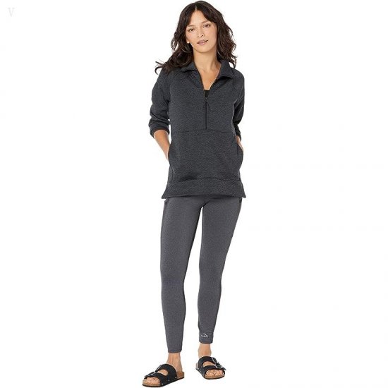 L.L.Bean Petite Boundless Performance Pocket Tights Color-Block Charcoal Heather/Classic Black ID-aM79Pp6g