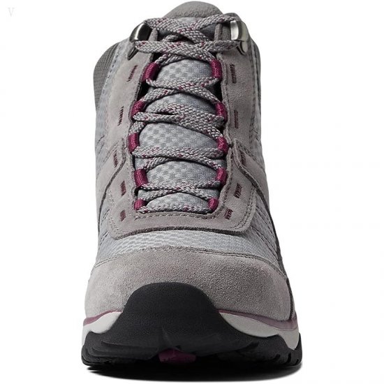 L.L.Bean Snow Sneaker 5 Mid Boot Water Resistant Insulated Lace-Up Frost Gray/Bramble Berry ID-YeyxcXuG
