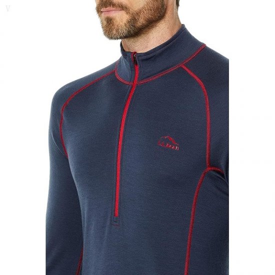 L.L.Bean Cresta Midweight 250 1/4 Zip Top Carbon Navy ID-8T9TaTcd