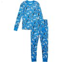 L.L.Bean Organic Cotton Fitted Pajamas (Little Kids) Light Ocean Dog ID-hUJEfs6n