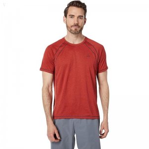 L.L.Bean Quick Dry Trail Tee Short Sleeve Red Ochre ID-48EpE024