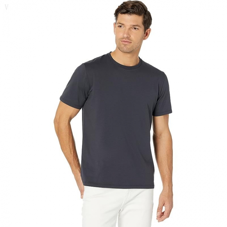 L.L.Bean Comfort Stretch Pima Short Sleeve Tee Shirt Coal ID-WplT7nUd - Click Image to Close