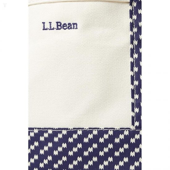 L.L.Bean High Bottom Tote Medium Navy/White Birdseye ID-bXJ99tPI