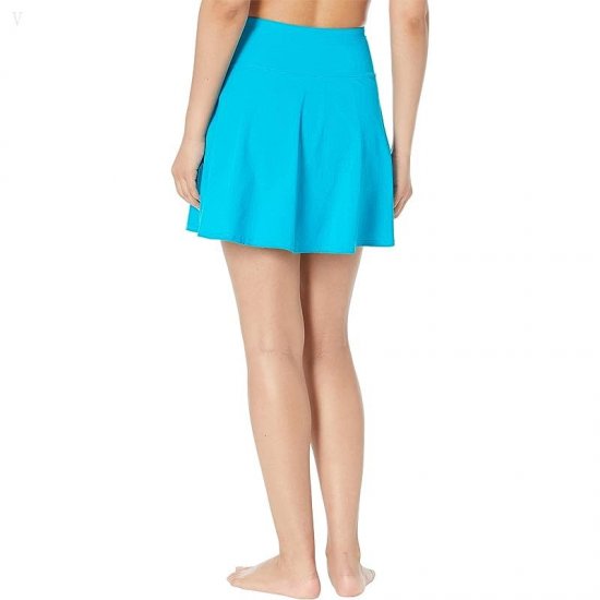 L.L.Bean Slimming Swimwear Swim Skirt Classic Teal Blue ID-wBq06aZV