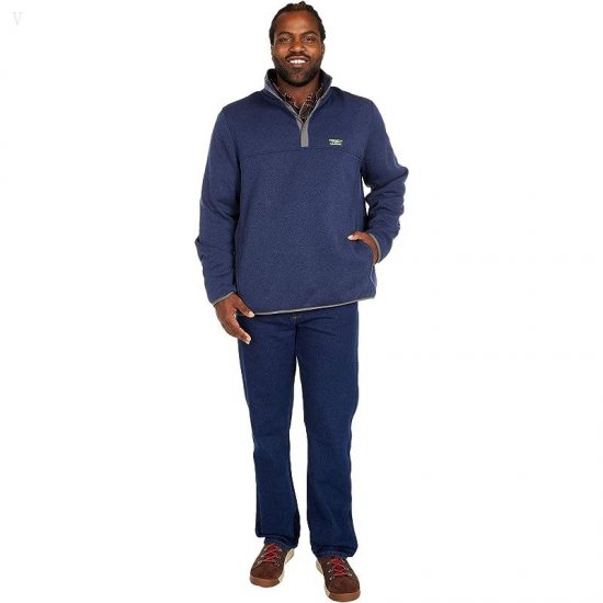 L.L.Bean Sweater Fleece Pullover - Tall Bright Navy ID-yVbWFEgz