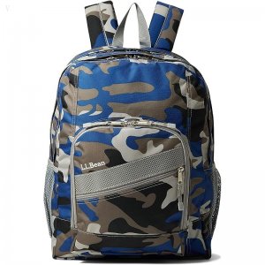L.L.Bean Kids Deluxe Backpack Print Ocean Blue Camo ID-QlKaL00Q