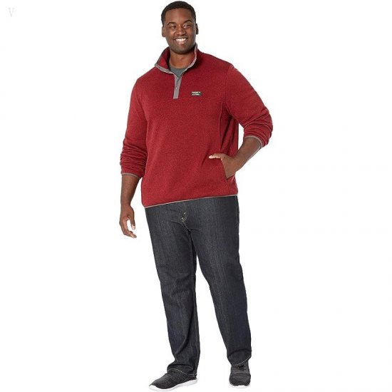 L.L.Bean Sweater Fleece Pullover - Tall Mountain Red ID-Bv5tDt3i