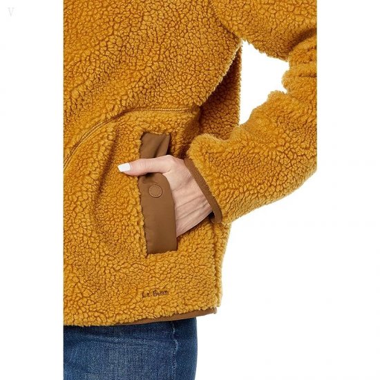 L.L.Bean Bean\'s Sherpa Fleece Jacket Antique Gold ID-aFTmdJko