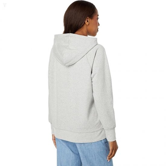 L.L.Bean 24/7 Sweats Hoodie Logo Light Gray Heather/Script Logo ID-lBHrfwTR