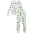 L.L.Bean Organic Cotton Fitted Pajamas (Little Kids) Cream Hiking Animals ID-TdNuFmCQ