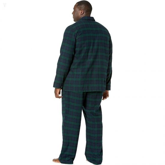L.L.Bean Scotch Plaid Flannel Pajamas Tall Black Watch Tartan ID-C9OQ9alA