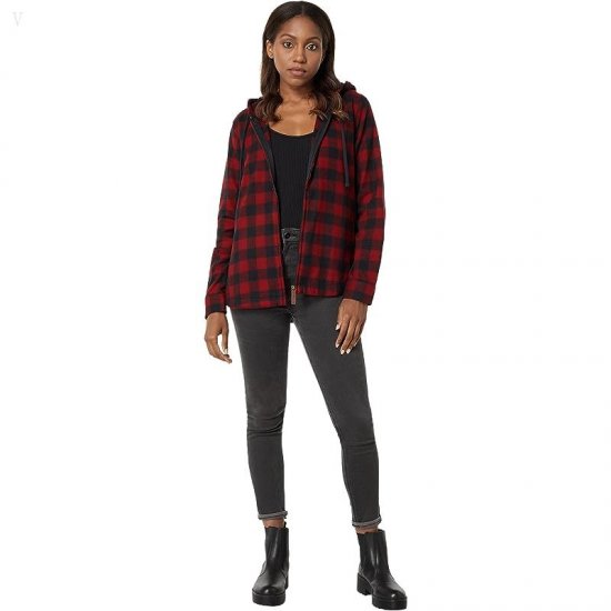 L.L.Bean Scotch Plaid Flannel Relaxed Fit Hoodie Rob Roy ID-udjQfBUw