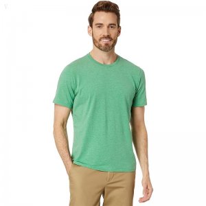L.L.Bean Comfort Stretch Pima Short Sleeve Tee Shirt Clover Heather ID-ptS9vMsa