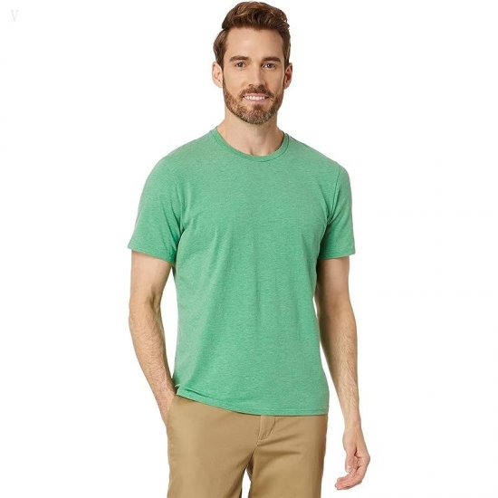 L.L.Bean Comfort Stretch Pima Short Sleeve Tee Shirt Clover Heather ID-ptS9vMsa