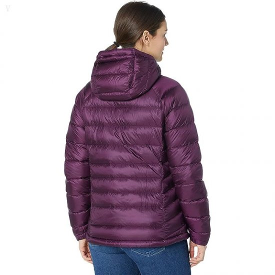 L.L.Bean Petite Ultralight 850 Down Hooded Jacket Royal Plum ID-PERLoAyF