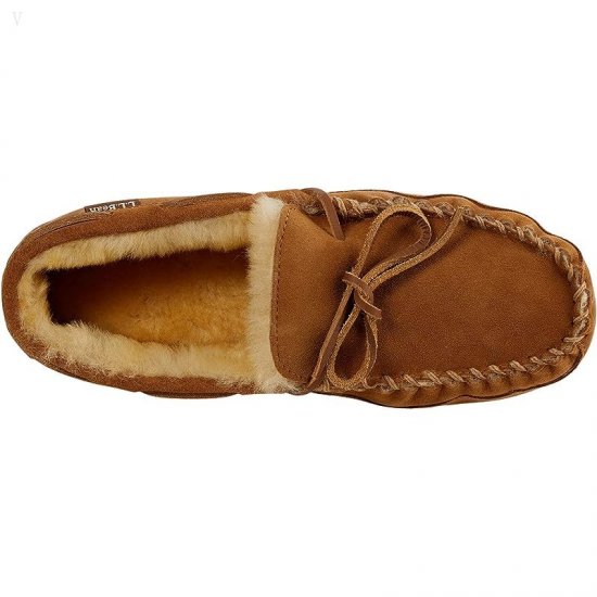 L.L.Bean Wicked Good Camp Moccasins Brown ID-P62TNBGg